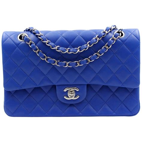 chanel medium flap bag royal blue